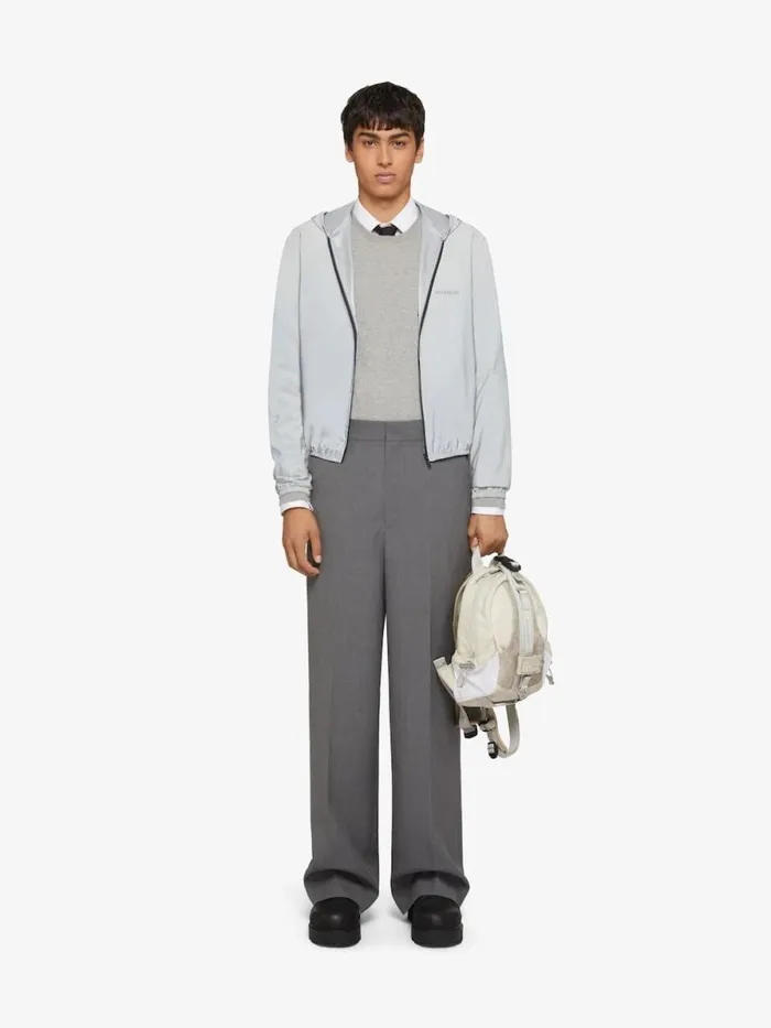 Men Pants and Shorts Givenchy Extra Wide Pants In Wool Medium Grey