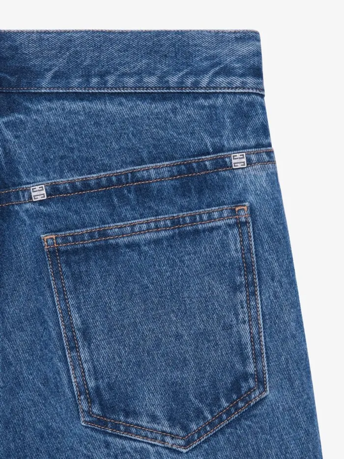 Men Pants and Shorts Givenchy Loose Fit Cargo Pants In Marble Denim Indigo Blue
