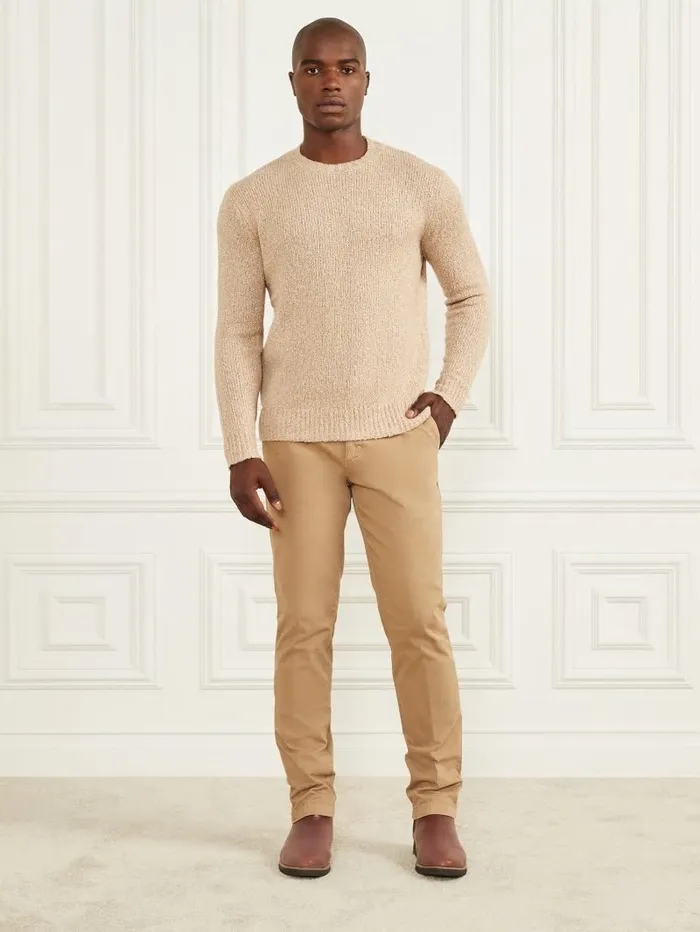 Men Pants and Shorts GUESS Armando Piping Chino Pant Herb Tan