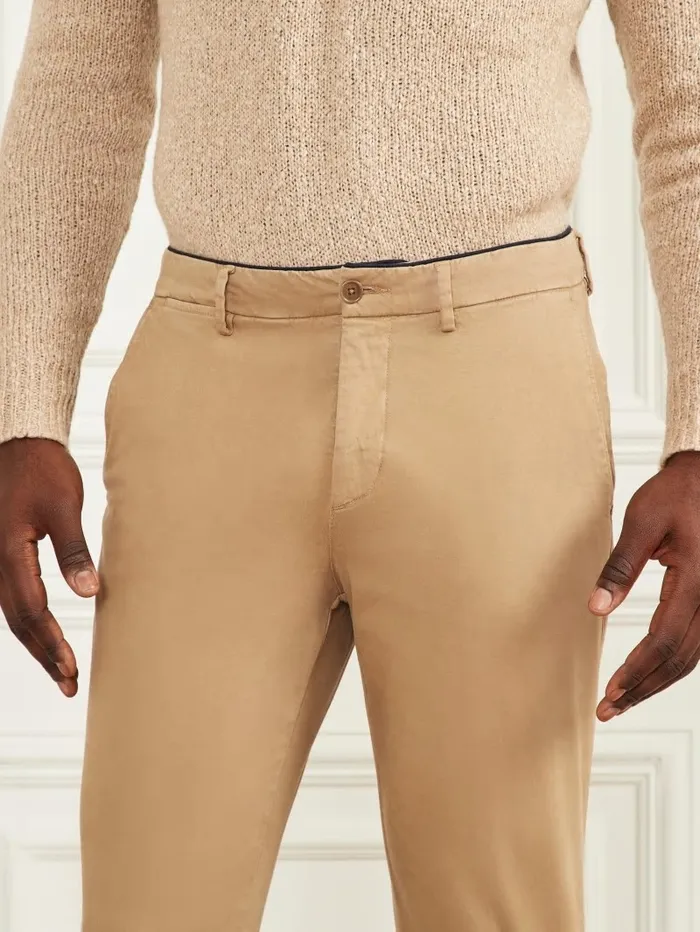 Men Pants and Shorts GUESS Armando Piping Chino Pant Herb Tan Men Pants and Shorts GUESS Armando Piping Chino Pant Herb Tan