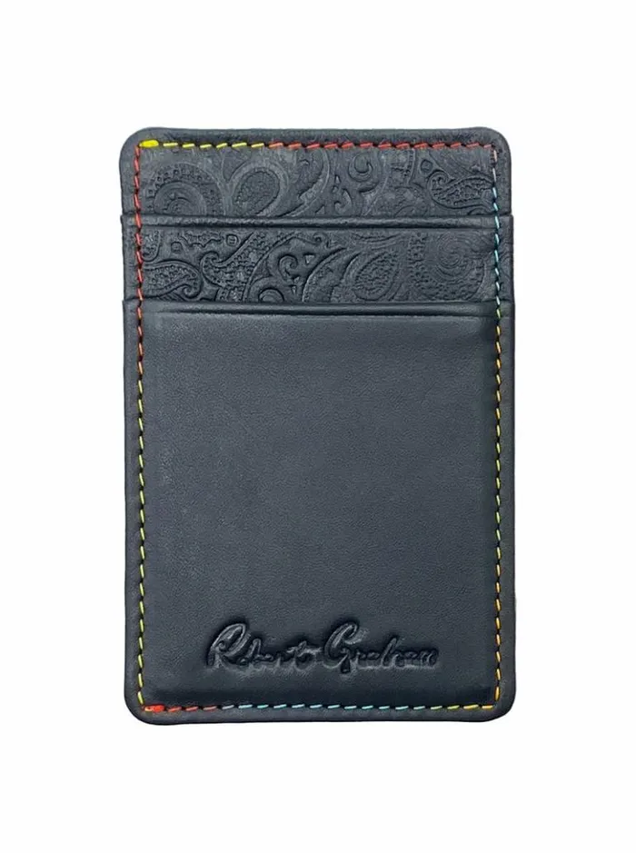 Men Robert Graham Accessories Pacey Card Case Black