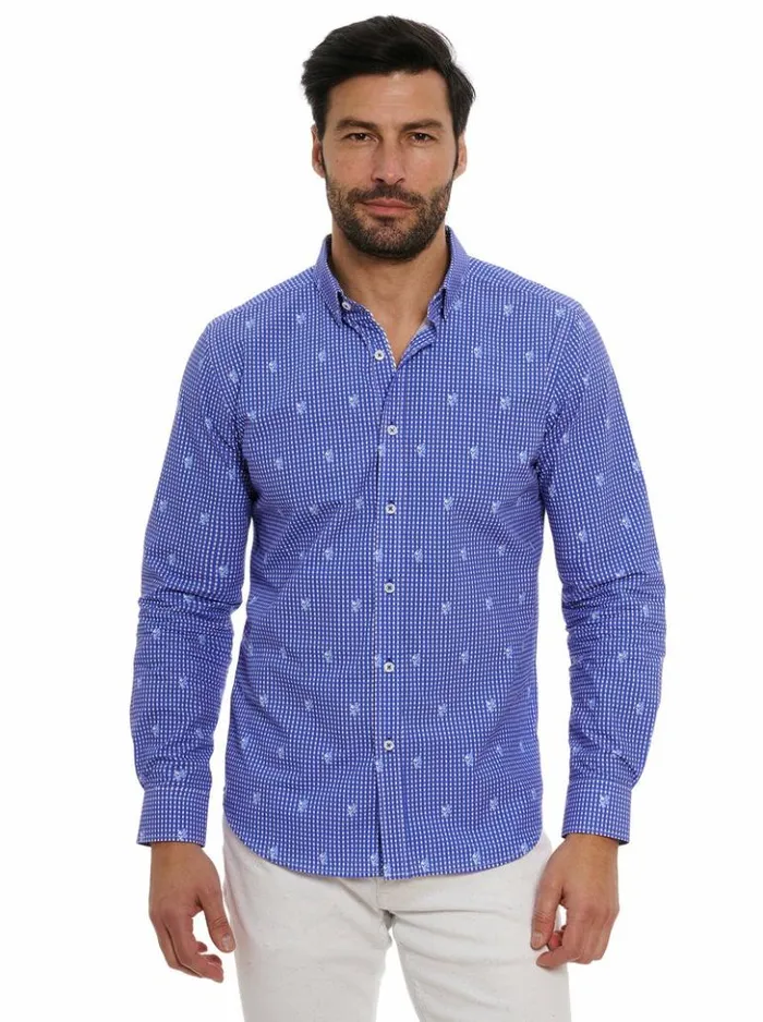 Men Robert Graham Button Down Shirts Bryson Long Sleeve Button Down Shirt Blue Men Robert Graham Button Down Shirts Bryson Long Sleeve Button Down Shirt Blue