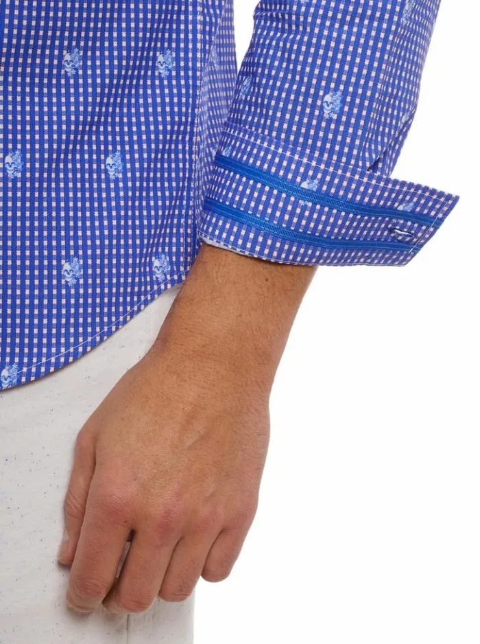 Men Robert Graham Button Down Shirts Bryson Long Sleeve Button Down Shirt Blue