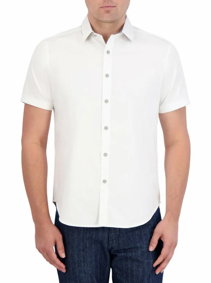Men Robert Graham Button Down Shirts Cruz Control Short Sleeve Button Down Shirt Classic