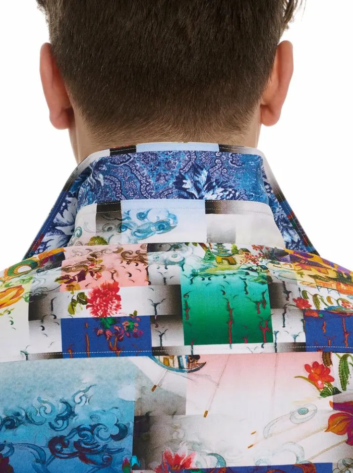 Men Robert Graham Button Down Shirts Koa Long Sleeve Button Down Shirt Multi