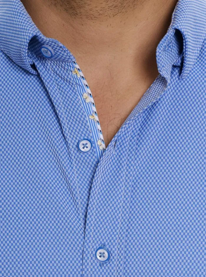 Men Robert Graham Button Down Shirts Marcus Motion Long Sleeve Button Down Shirt Blue