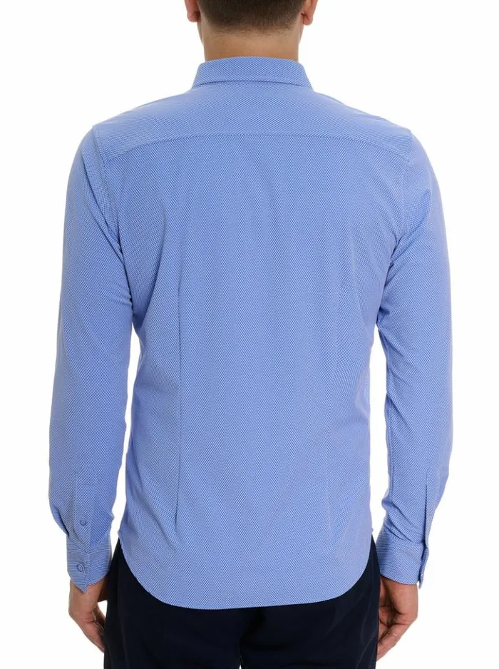 Men Robert Graham Button Down Shirts Marcus Motion Long Sleeve Button Down Shirt Blue