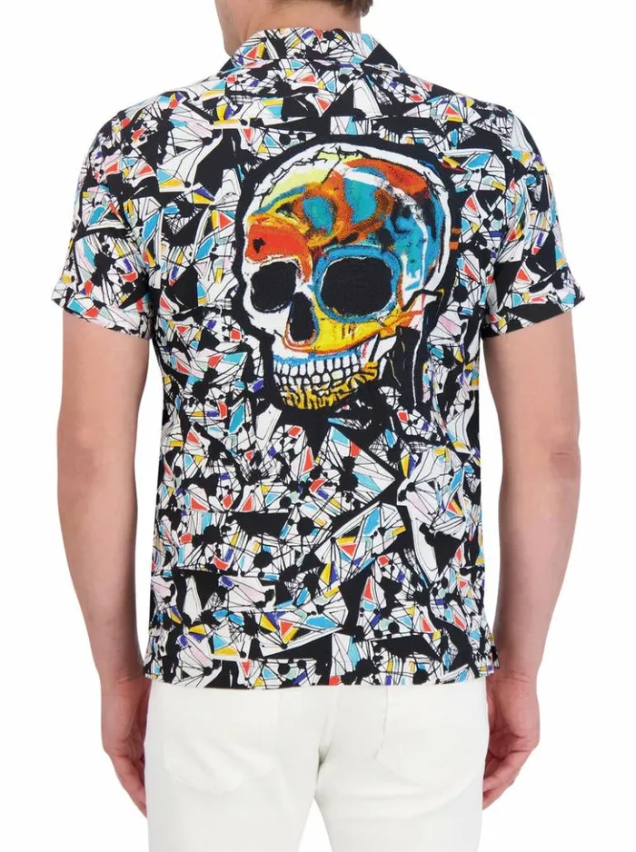 Men Robert Graham Button Down Shirts Omura Short Sleeve Button Down Shirt Multi Men Robert Graham Button Down Shirts Omura Short Sleeve Button Down Shirt Multi