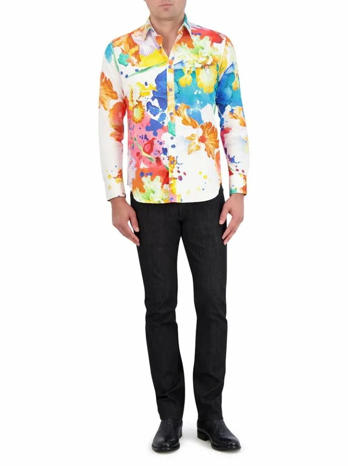 Men Robert Graham Button Down Shirts Sorrentine Long Sleeve Button Down Shirt Multi