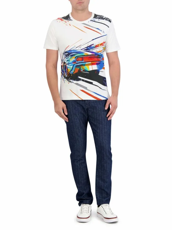 Men Robert Graham Polos and TShirts Grand Speed TShirt White