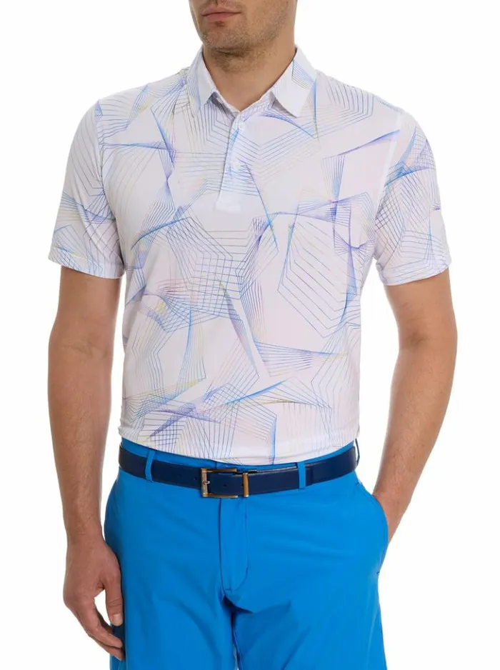 Men Robert Graham Polos and TShirts Sidecar Polo White