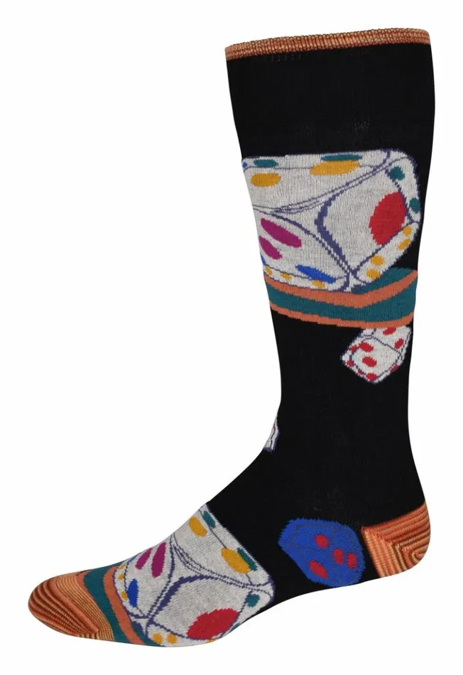 Men Robert Graham Socks AllIn Sock Black