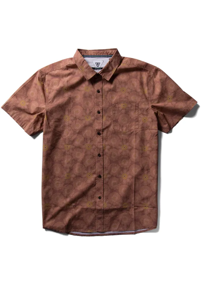 Men Shirts and Flannels Vissla Kerikeri Ss Eco Ss Shirt Terracotta
