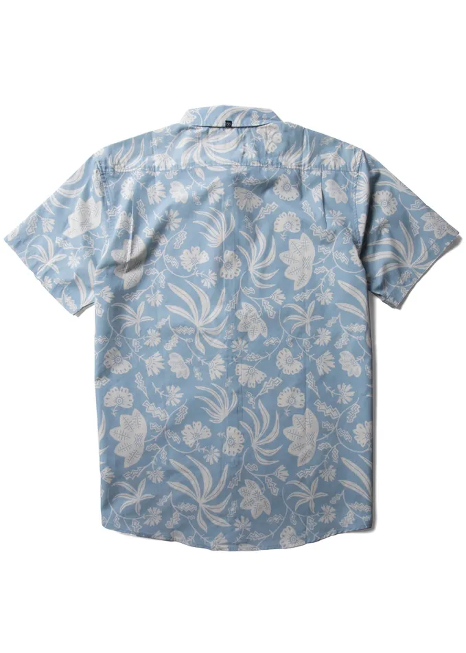 Men Shirts and Flannels Vissla Piha Eco Ss Shirt Stone Blue