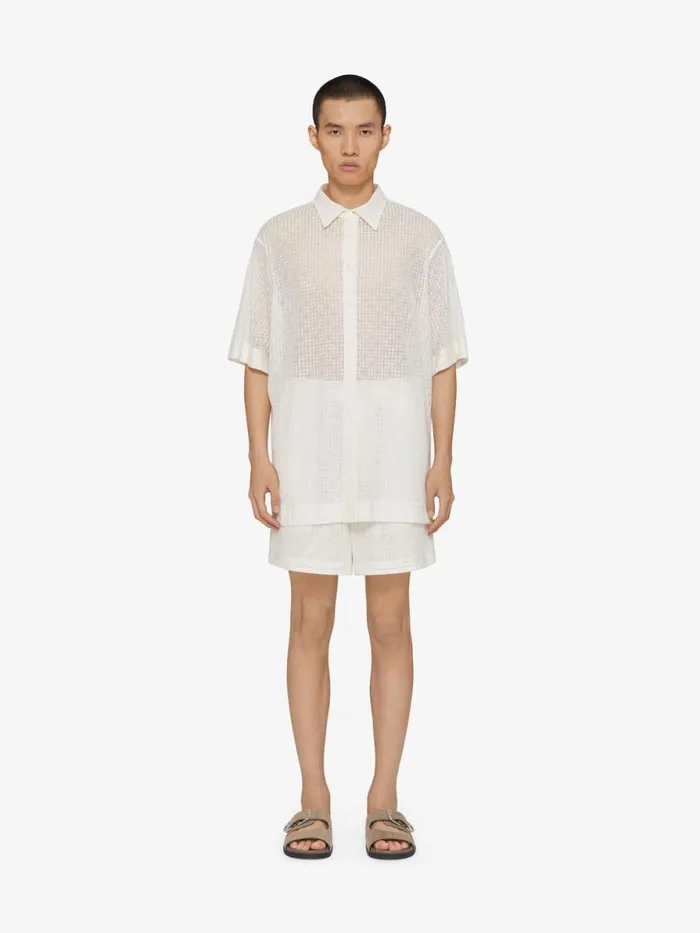 Men Shirts Givenchy Shirt In 4G Lace Natural