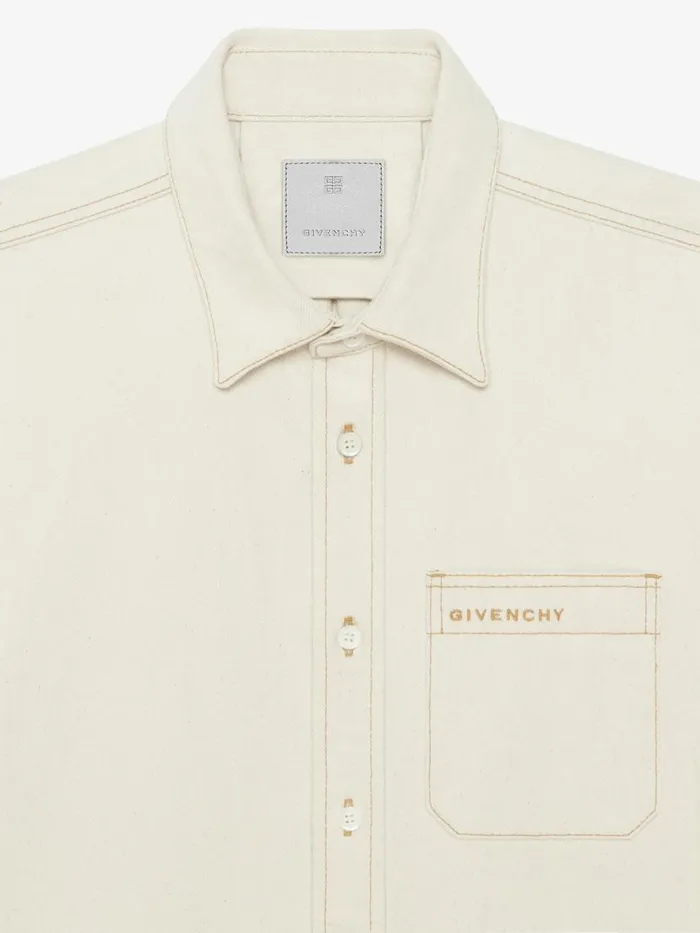 Men Shirts Givenchy Shirt In Denim Rtd Greige