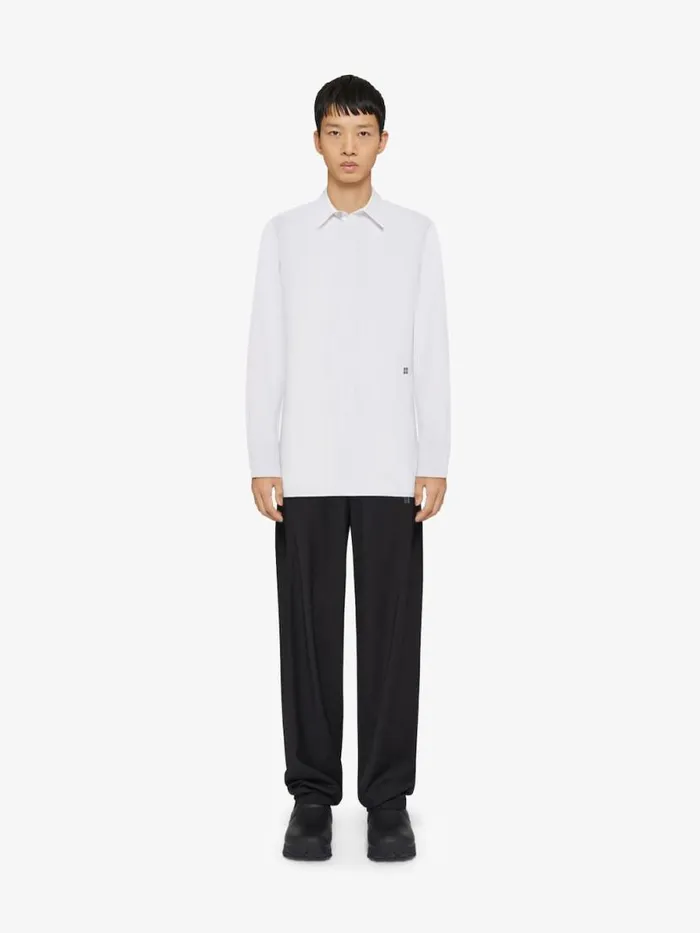 Men Shirts Givenchy Shirt In Poplin Whiteblack