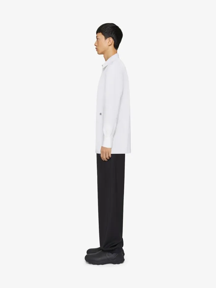 Men Shirts Givenchy Shirt In Poplin Whiteblack
