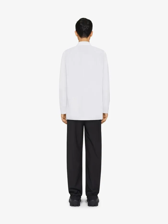 Men Shirts Givenchy Shirt In Poplin Whiteblack