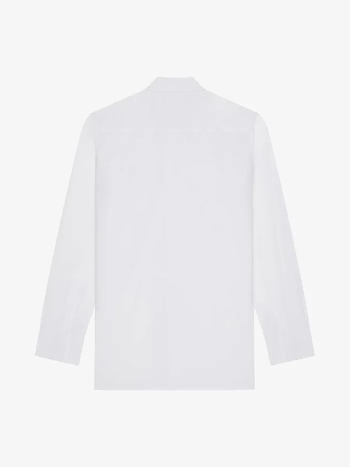 Men Shirts Givenchy Shirt In Poplin Whiteblack