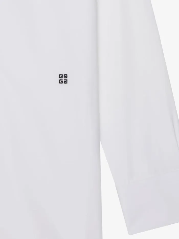 Men Shirts Givenchy Shirt In Poplin Whiteblack