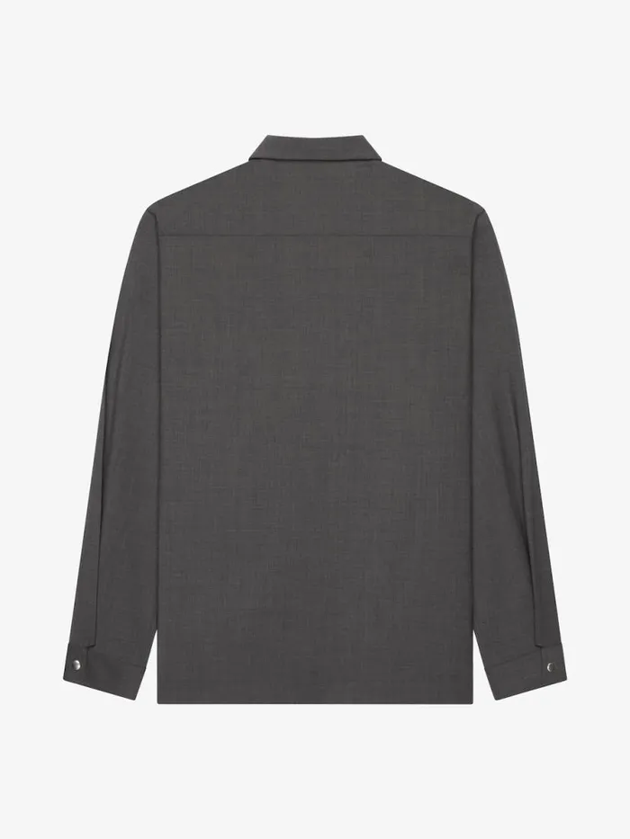 Men Shirts Givenchy Zipped Shirt In Wool Black