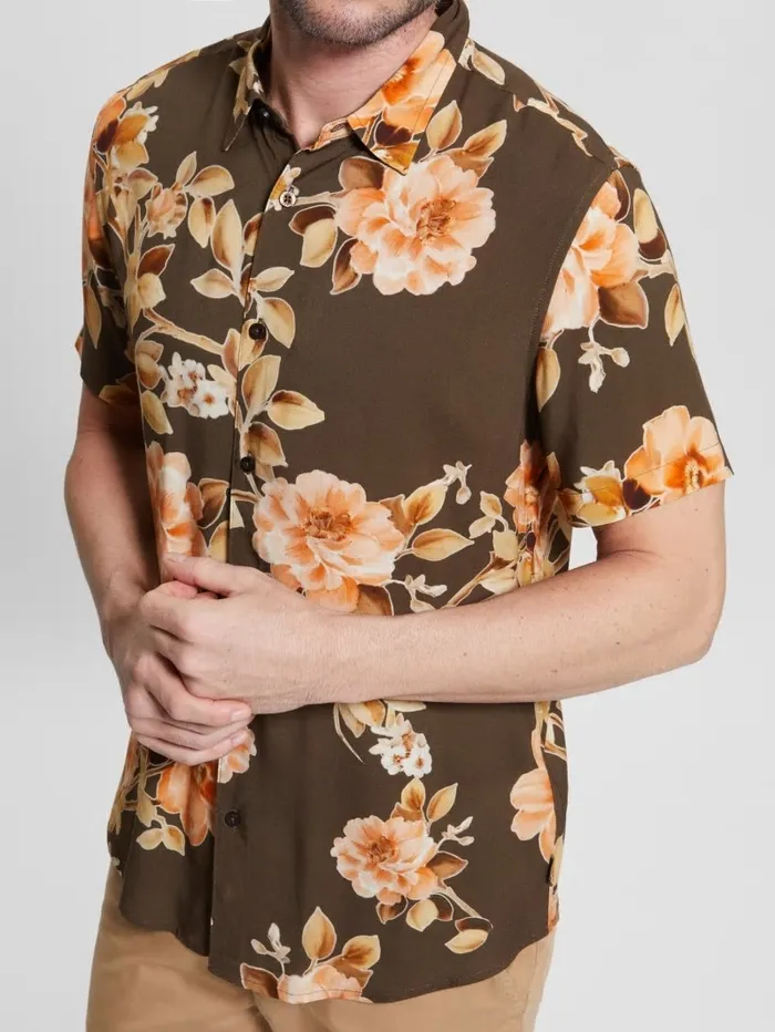 Men Shirts GUESS Eco Rayon Grassland Floral Shirt Grassland Floral