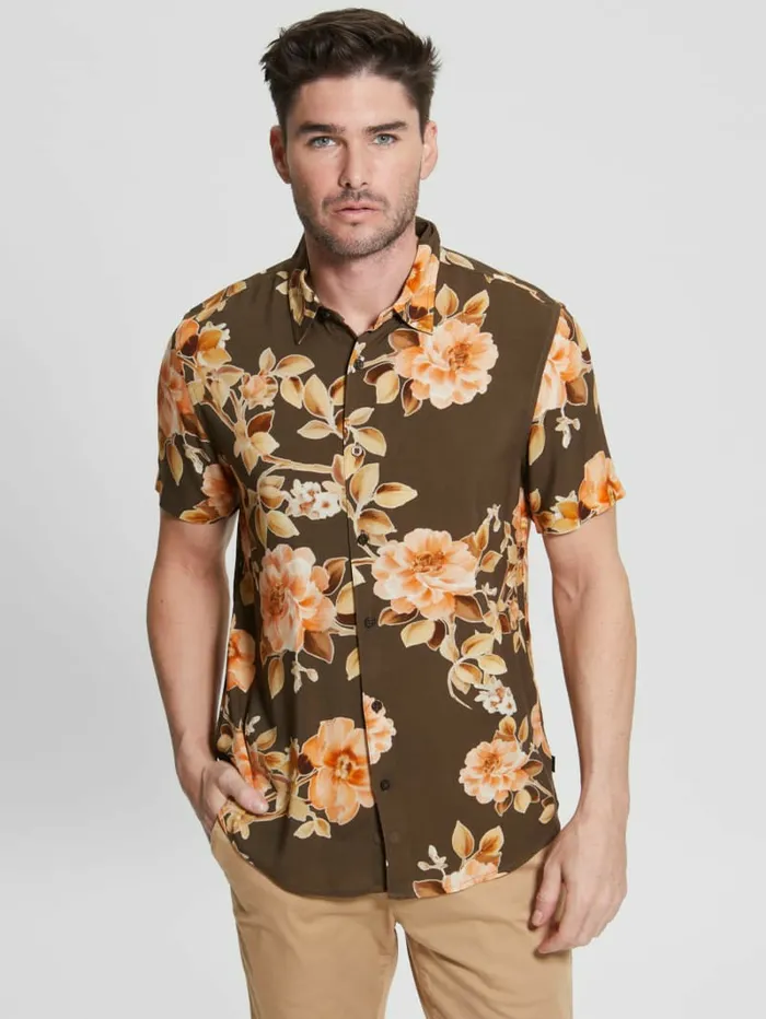 Men Shirts GUESS Eco Rayon Grassland Floral Shirt Grassland Floral Men Shirts GUESS Eco Rayon Grassland Floral Shirt Grassland Floral