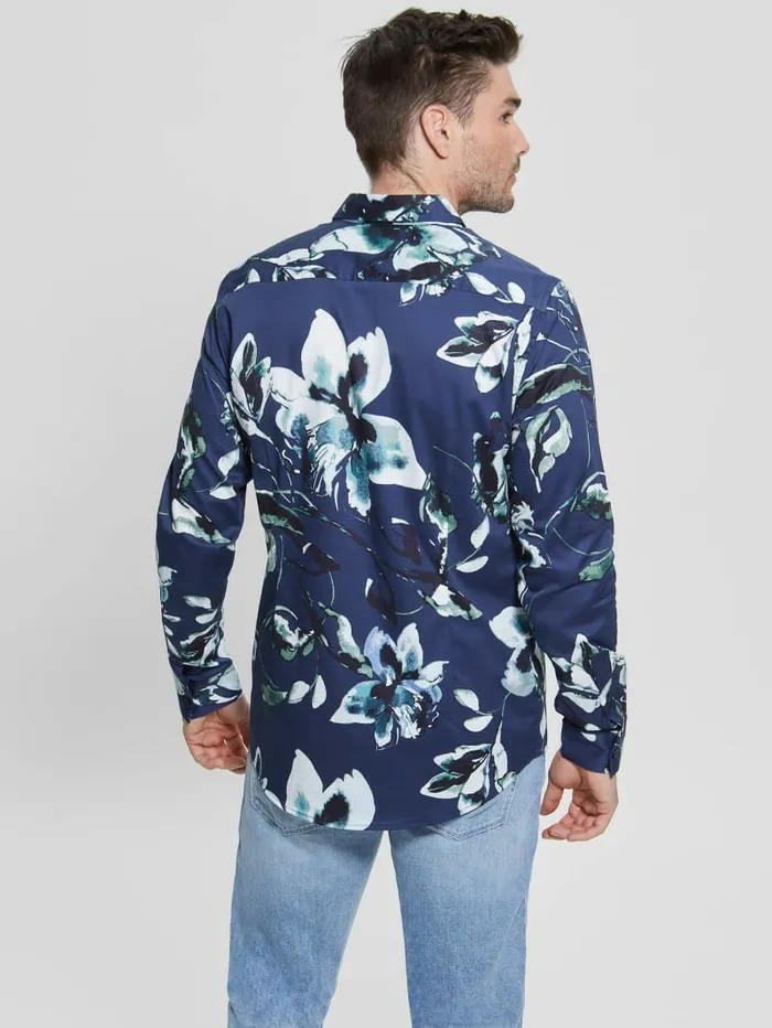 Men Shirts GUESS Luxe Watercolor Floral Shirt Watercolor Floral Men Shirts GUESS Luxe Watercolor Floral Shirt Watercolor Floral