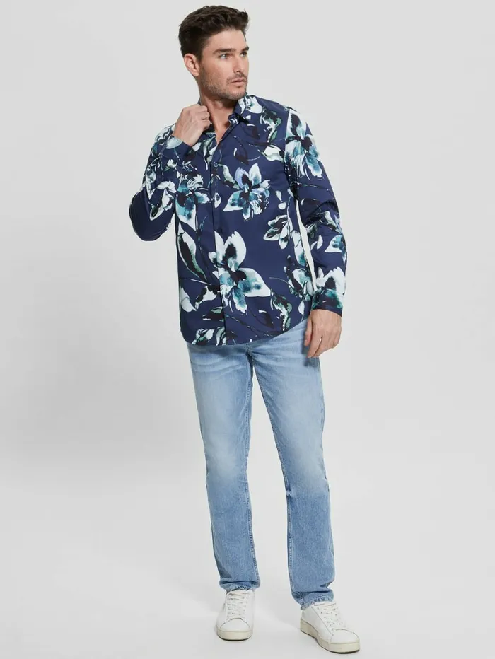Men Shirts GUESS Luxe Watercolor Floral Shirt Watercolor Floral Men Shirts GUESS Luxe Watercolor Floral Shirt Watercolor Floral