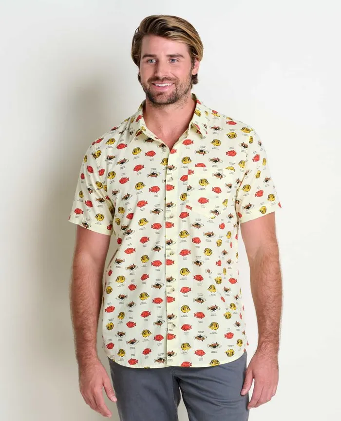 Men Shirts Toad and Co Fletch Short Sleeve Shirt Aphid Fish Id Print