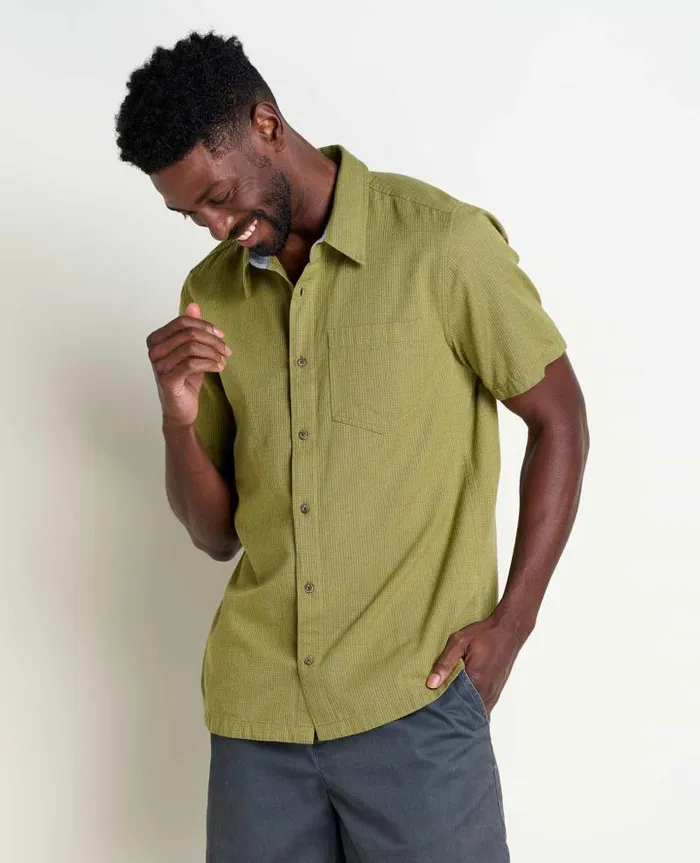 Men Shirts Toad and Co Harris Short Sleeve Shirt Green Olive