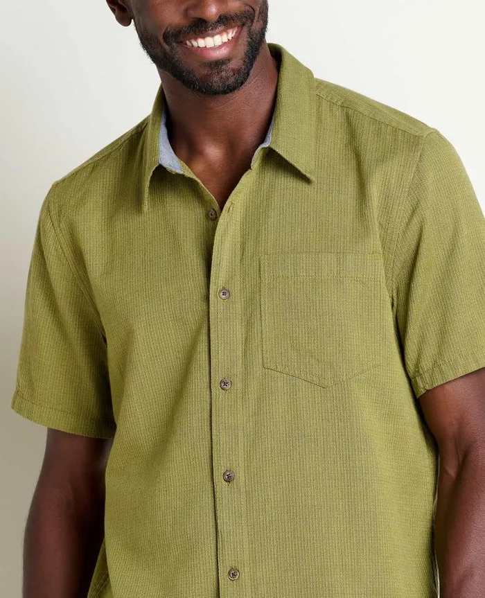 Men Shirts Toad and Co Harris Short Sleeve Shirt Green Olive