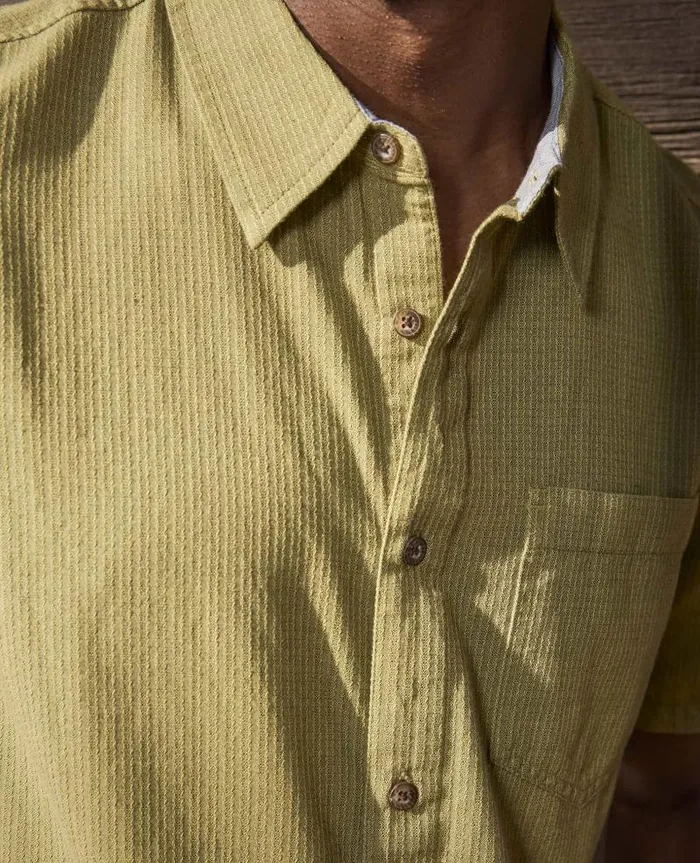 Men Shirts Toad and Co Harris Short Sleeve Shirt Green Olive