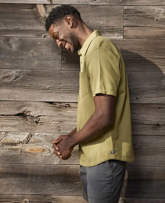 Men Shirts Toad and Co Harris Short Sleeve Shirt Green Olive