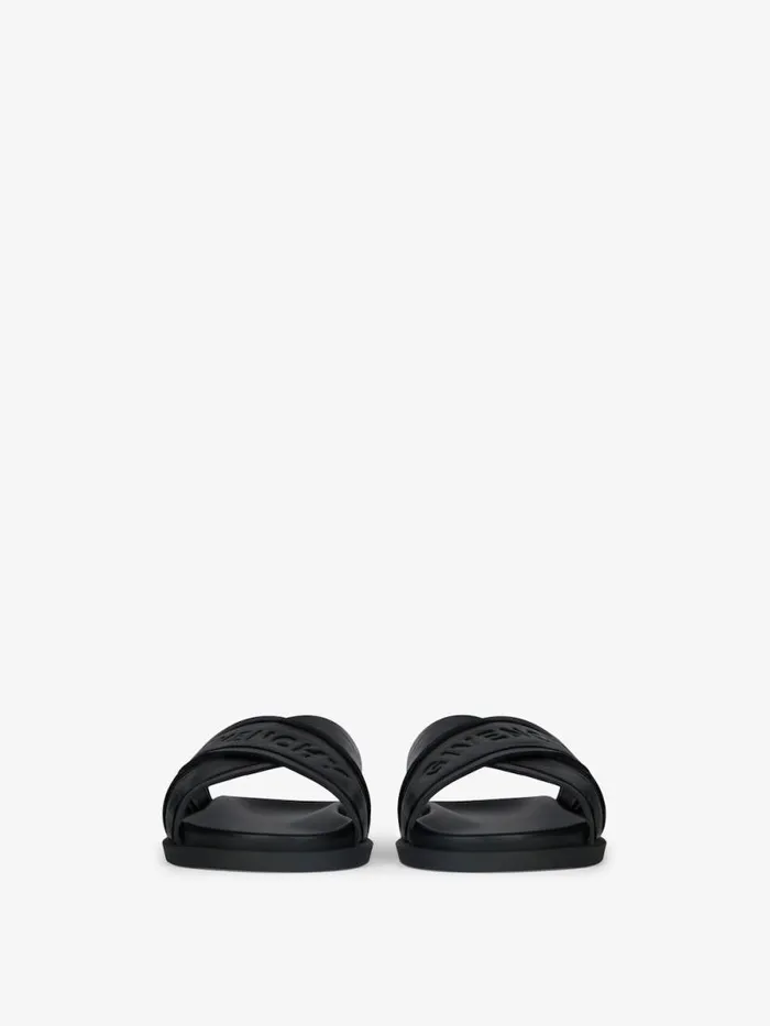 Men Slides and Sandals Givenchy G Plage Flat Sandals With Crossed Straps In Leather Black Men Slides and Sandals Givenchy G Plage Flat Sandals With Crossed Straps In Leather Black