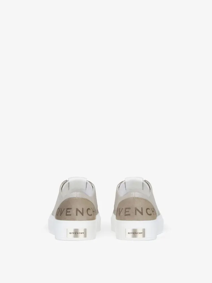 Men Sneakers Givenchy GIVENCHY City Sneakers In Canvas And Suede Medium Grey