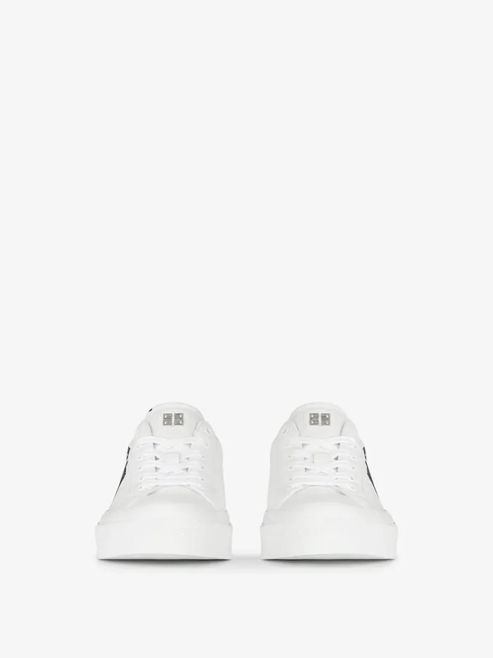 Men Sneakers Givenchy Sneakers City Sport In Leather With Tag Effect 4G Print Whiteblack Men Sneakers Givenchy Sneakers City Sport In Leather With Tag Effect 4G Print Whiteblack