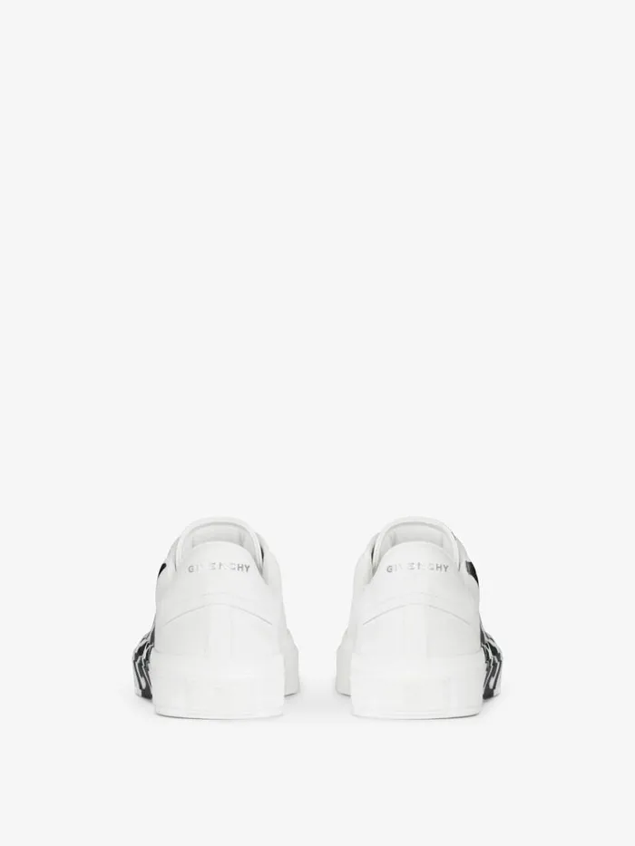 Men Sneakers Givenchy Sneakers City Sport In Leather With Tag Effect 4G Print Whiteblack Men Sneakers Givenchy Sneakers City Sport In Leather With Tag Effect 4G Print Whiteblack