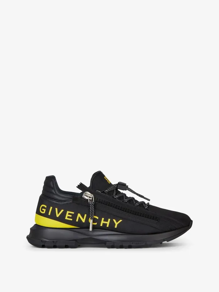 Men Sneakers Givenchy Spectre Runner Sneakers In Synthetic Fiber With Zip Blackyellow