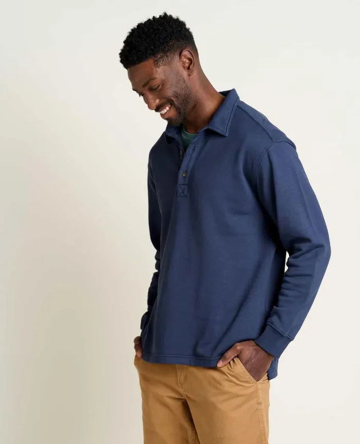 Men Sweaters Jackets and Layers Toad and Co Hemp Daybreaker Rugby Big Sky