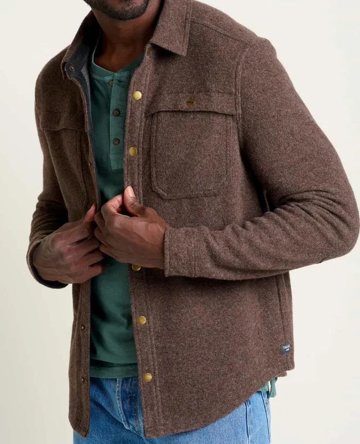 Men Sweaters Jackets and Layers Toad and Co Kennicott Shirt Jacket Falcon Brown