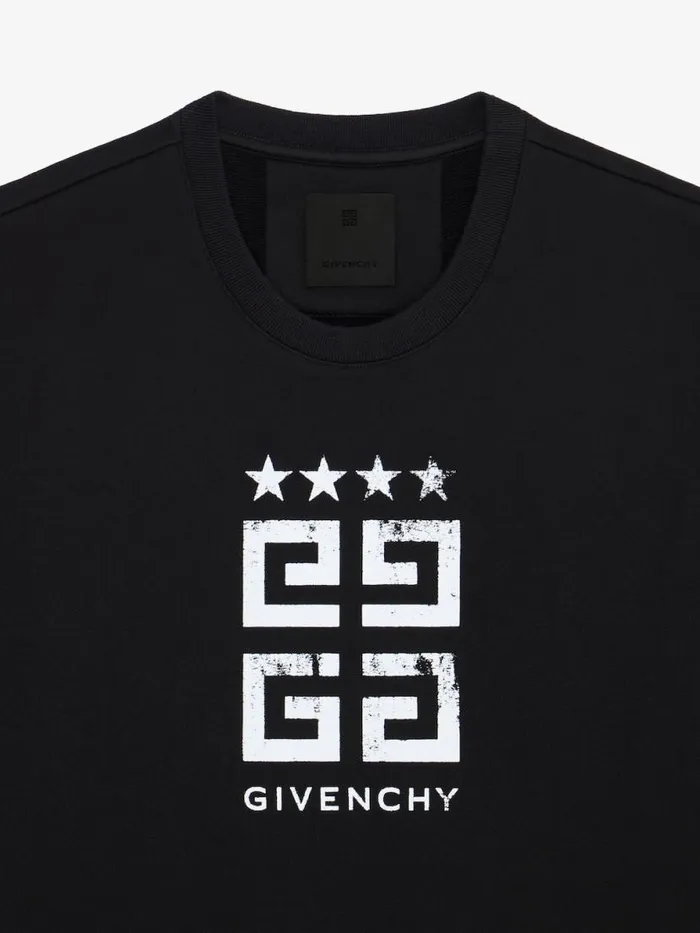 Men Sweatshirts and Hoodies Givenchy 4G Stars Slim Fit Sweatshirt In Fleece Black Men Sweatshirts and Hoodies Givenchy 4G Stars Slim Fit Sweatshirt In Fleece Black