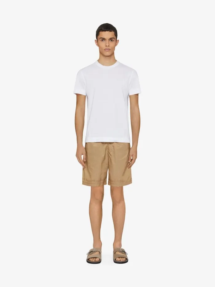 Men Swimwear Givenchy Long Swim Shorts 4G Tan