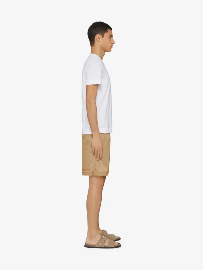 Men Swimwear Givenchy Long Swim Shorts 4G Tan