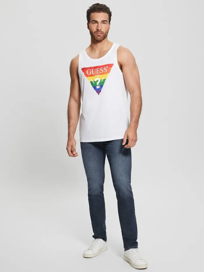 Men TShirts and Tanks GUESS Eco Pride Logo Tank Pure White Men TShirts and Tanks GUESS Eco Pride Logo Tank Pure White