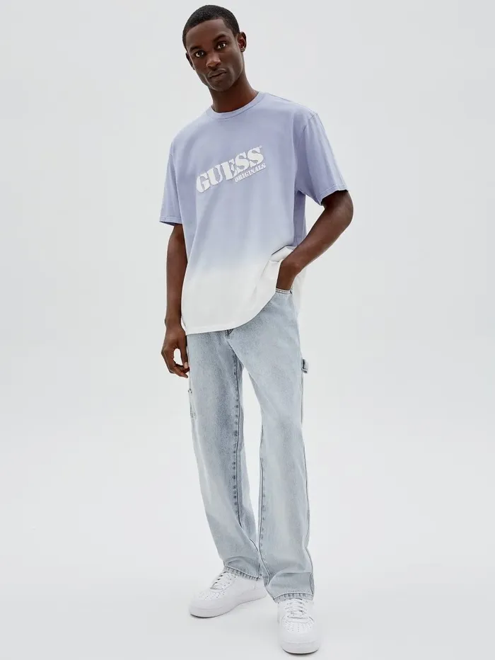 Men TShirts and Tanks GUESS GUESS Originals DipDye Logo Tee Sonic Pearl Multi Men TShirts and Tanks GUESS GUESS Originals DipDye Logo Tee Sonic Pearl Multi