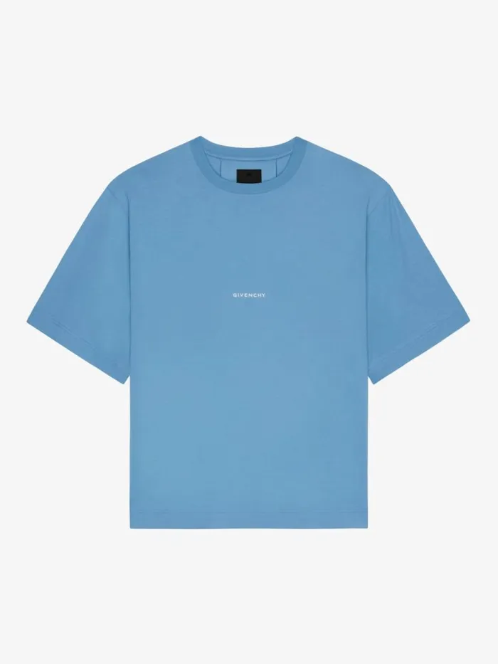 Men TShirts Givenchy Tshirt In Cotton GIVENCHY Sun Stars Steel Blue