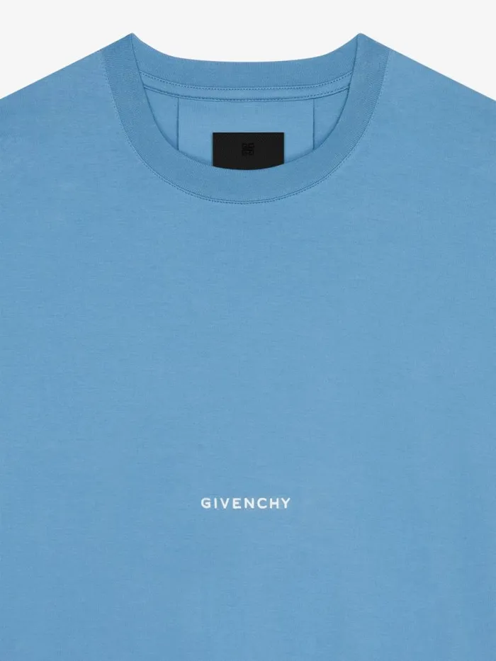 Men TShirts Givenchy Tshirt In Cotton GIVENCHY Sun Stars Steel Blue