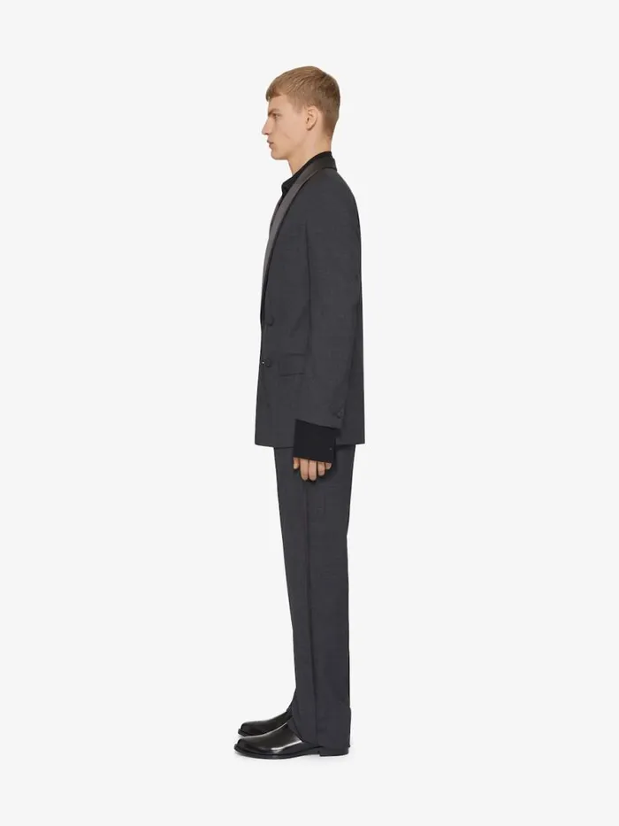 Men TShirts Givenchy Tailored Pants In Wool Dark Grey